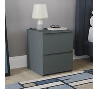 Vida Designs Denver - Mesita de noche grande con 2 cajones, cómoda de almacenamiento para dormitorio, mesita de noche moderna, 48 x 39,5 x 39,5 cm (verde jaspe)