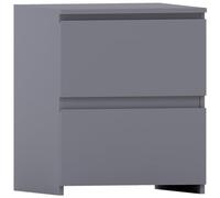 Vida Designs Denver - Mesita de Noche Grande con 2 cajones para Dormitorio, mesita de Noche Moderna, Mesa Auxiliar de 48 x 39,5 x 39,5 cm (Gris)