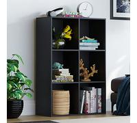 Vida Designs Durham Cube - Estantería organizadora de Almacenamiento para Sala de Estar, estantería de Oficina en casa (6 Cubos, Negro)