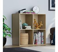 Vida Designs Durham Cube - Estantería organizadora de Almacenamiento para Sala de Estar, estantería de Oficina en casa (4 Cubos, Roble)