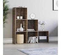 Vida Designs Durham - Estantería para escaleras, Organizador de Almacenamiento, Muebles de salón (6 Cubos, Madera Oscura)