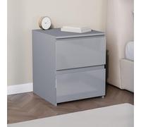 Vida Designs Glinton-Mesita de Noche con 2 cajones, Color Gris (FSC 100%), Madera de ingeniería, H 50 x W 43 x D 40 centimetres