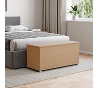 Vida Designs Leon - Otomana de Almacenamiento, baúl de Madera con Tapa, Asiento, Taburete, Banco de Ventana, Mantas, Ropa de Cama, Caja de Juguetes, reposapiés, Pino
