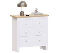 Vida Designs Marca Amazon Arlington-Cómoda de 2 + 2 cajones, Madera de ingeniería, White, H 81 x W 79 x D 35 Cm