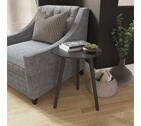 Vida Designs Mesa Auxiliar Redonda, pequeña Mesa Auxiliar para salón, Dormitorio, Espacios pequeños, fácil Montaje, 51 x 40 x 40 cm, Color Negro