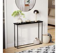 Vida Designs Mesa Consola con Patas de Metal, Color Negro