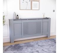 Vida Designs Milton - Cubierta Ajustable Gris para radiador | Armario de calefacción de Listones Moderno, fácil de Instalar, Ideal para Sala de Estar, Pasillo o baño