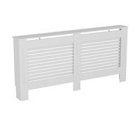 Vida Designs Milton Cubierta de radiador Blanco - Extra Grande - Lamas horizontales Modernas para Mejor circulación del Calor - H82xW172xD19cm - MDF Pintado para salón y Pasillo