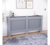 Vida Designs Milton - Cubierta de radiador Extra Grande, Color Gris, Armario de calefacción Moderno con Listones, fácil de Instalar, Ideal para Sala de Estar, Pasillo o baño
