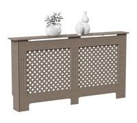 Vida Designs Oxford Cubierta de radiador Unfinished - Grande - Patrón Cruzado Tradicional para Mejor circulación del Calor - H82xW152xD19cm - MDF sin Pintar para salón y Pasillo