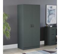 Vida Designs Riano - Armario con Estante y Barra para Colgar, Muebles de Almacenamiento para Dormitorio (Verde Jaspe, 2 Puertas)