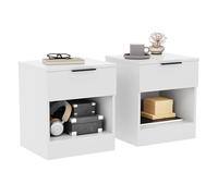 Vida Designs Trega 1 Drawer Bedside Chest Set of 2, White