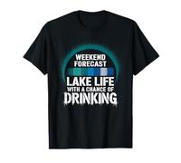 Vida En El Lago Design Frase Divertida Fin De Semana Camiseta