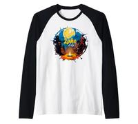 Vida en el Lago en la Ciudad Natal, Verano de Vacaciones Camiseta Manga Raglan
