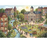 Vida Feliz en el Campus Puzzle De Madera 1000 Piezas Adultos Y Niños,Anti-estrés,Regalo Ideal,Deco Pared Escuela,Desafío,Madera,14 Años+,Rompecabezas,Relax,Reto,Educativo (75x50cm)