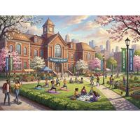 Vida Feliz en el Campus Puzzle De Madera 500 Piezas Adultos Y Niños,14 Años+,Reto,Anti-estrés Escuela,Rompecabezas,Deco Pared,Regalo Ideal,Madera,Desafío,Relax,Educativo (52x38cm)