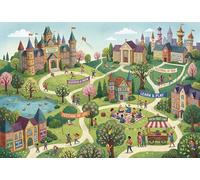 Vida Feliz en el Campus Puzzle De Madera 500 Piezas Adultos Y Niños,Anti-estrés,Reto,Regalo Ideal Escuela,Deco Pared,Madera,Rompecabezas,14 Años+,Relax,Desafío,Educativo (52x38cm)