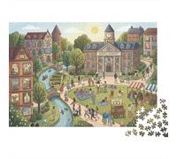 Vida Feliz en el Campus Puzzle De Madera 500 Piezas Adultos Y Niños,Reto,Rompecabezas,14 Años+ Escuela,Deco Pared,Regalo Ideal,Madera,Anti-estrés,Relax,Desafío,Educativo (52x38cm)