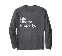 Vida. Libertad. Propiedad. - Camiseta libertaria Manga Larga