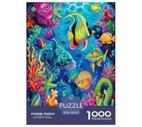 Vida Marina animaleses Marinos Puzzle Imposible,desafío para Adultos Arte Entretenimiento Creativo 1000 Piezas Obra De artee De Juego De para Adultos, Regalos A Parteir De 14 Años 70x50cm/1000pcs