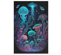 Vida marina brillante rompecabezas adulto 1000 piezas artesanías regalo familia rompecabezas juguete de madera regalo único decoración interior (78×53cm)