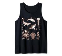 Vida Marina Criaturas oceánicas Historia Natural Camiseta sin Mangas