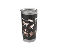 Vida marina Criaturas oceánicas Historia Natural Vaso térmico de acero inoxidable de doble pared