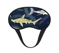 Vida marina de tiburón y ballena, Cubiertas oculares completas, antifaces para dormir que bloquean la luz, orejeras opacas para dormir