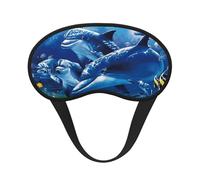Vida marina Mundo del Mar Azul Delfín de coral, Cubiertas oculares completas, antifaces para dormir que bloquean la luz, orejeras opacas para dormir
