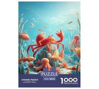 Vida Marina Puzzles Imposible,desafío for Adults Interesante Juego EduGatoivo 1000 Piezas Obra De Arte De Juego De para Adultos Y Niños 38x26cm/1000pcs