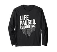 Vida pausada Reiniciar Tech Geek Humor Manga Larga