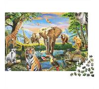 Vida Salvaje Africana Selva Puzzle de 1000 Piezas Papel para Adultos Paisaje Natural para Familia 70x50cm/1000pcs