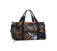 Vida Salvaje del Lobo,Bolso Deportivo Bandolera de Mano, Bolsa de Deporte, Bolsa de Viaje de Gran Capacidad para Mujeres y Hombres.