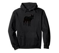 Vida Salvaje del Lobo Negro Solitario Sudadera con Capucha
