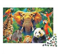 Vida Silvestre Animales de la Selva Puzzle Mil Piezas Adultos Y Ni?os Reto Mental para Expertos Elección Amazon Noche En Familia Cartón Premium 70x50cm/1000pcs