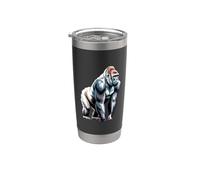 Vida silvestre de gorilas de montaña Silverback Vaso térmico de acero inoxidable de doble pared