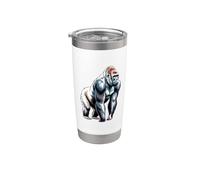 Vida silvestre de gorilas de montaña Silverback Vaso térmico de acero inoxidable de doble pared