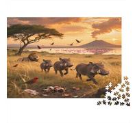 Vida Silvestre Puzzle 1000 Piezas De Cartón Grueso Jabalí Africano Rompecabezas Anti Estrés Adultos para Actividad Abuelos Y Nietos como Regalo Original 70x50cm/1000pcs