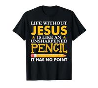 Vida sin Jesús Fe religiosa cristiana divertida Camiseta
