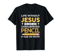 Vida sin Jesús Fe religiosa cristiana divertida Camiseta