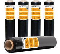 VIDA SOL Film Embalaje de Envoltura Negro 1.4kg, 5 Rollo de 50 cm, 23 Micras de Espesor, Resistente y Versátil, Ideal para Hogar, Almacenes, Comercios y Transportes