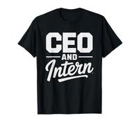 Vida Solopreneur CEO Y Becario Negocio Una Persona Humor Camiseta
