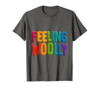 Vida tejida lanuda, sensación colorida inspirada en el tejido Camiseta