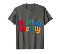 Vida tejida lanuda, sensación colorida inspirada en el tejido Camiseta