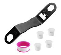 VIDABTE Kit de tapón y llave de drenaje para calentador de agua para caravana, para tapones de drenaje de calentador de agua RV de 7/8 y 15/16 pulgadas, incluye 4 tapones de repuesto NPT de 1/2