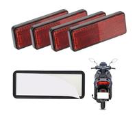 Vidacharmy 4 Pcs Catadioptrico Moto Homologado, Discos Catadioptrico Motocicleta E4 Trasero Rojo Reflector Autoadhesivo Ojo de Gato Scooter Quad E-Aprobado, Motocicleta Bicicleta E4 Catadioptrico