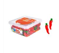 VIDAL Chiles Picantes Rellenos,rellenolas de chile picante bandeja de 75 uds aprox. 795 g Sabor a Cereza Sin gluten Sin grasa Vidal sabor Original garantizada