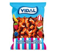 Vidal Flanin 1 kg | Gominolas con Forma de Flan Sabor Vainilla | Sin Gluten y Sin Grasa | Bolsa 1 kg | Aprox. 143 Unidades