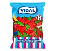 Vidal Fresas Silvestres Gigantes 1 kg | Gominolas XL Sabor Fresa Silvestre | Sin Gluten y Sin Grasa | Bolsa 1 kg | Aprox. 27 Unidades