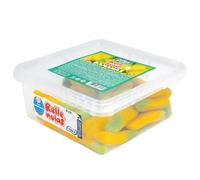Vidal Golosinas - Bananas Gigantes Rellenas Bandeja 855 g | Gominolas rellenas sabor plátano | Sin gluten | Doble textura XL